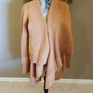 Merona heathered orange no button cardigan XL